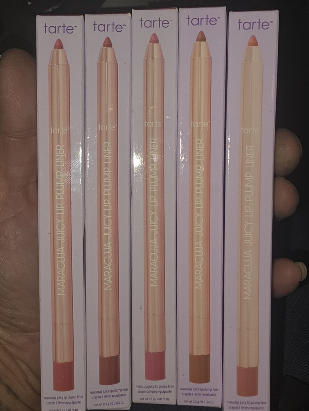 tarte Maracuja Juicy Lip Plump Liner Set — Rose, Mauve, Honey, Pink, Caramel